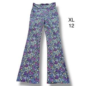 Gap Organic Cotton Floral Print Flare Leggings Size XL - 12